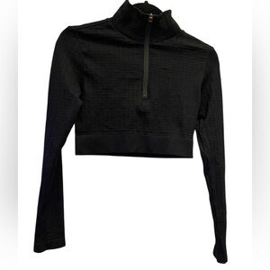 Forever 21 - half zip - crop top - long sleeve - large